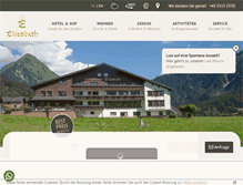 Tablet Screenshot of elisabeth-hotel.at